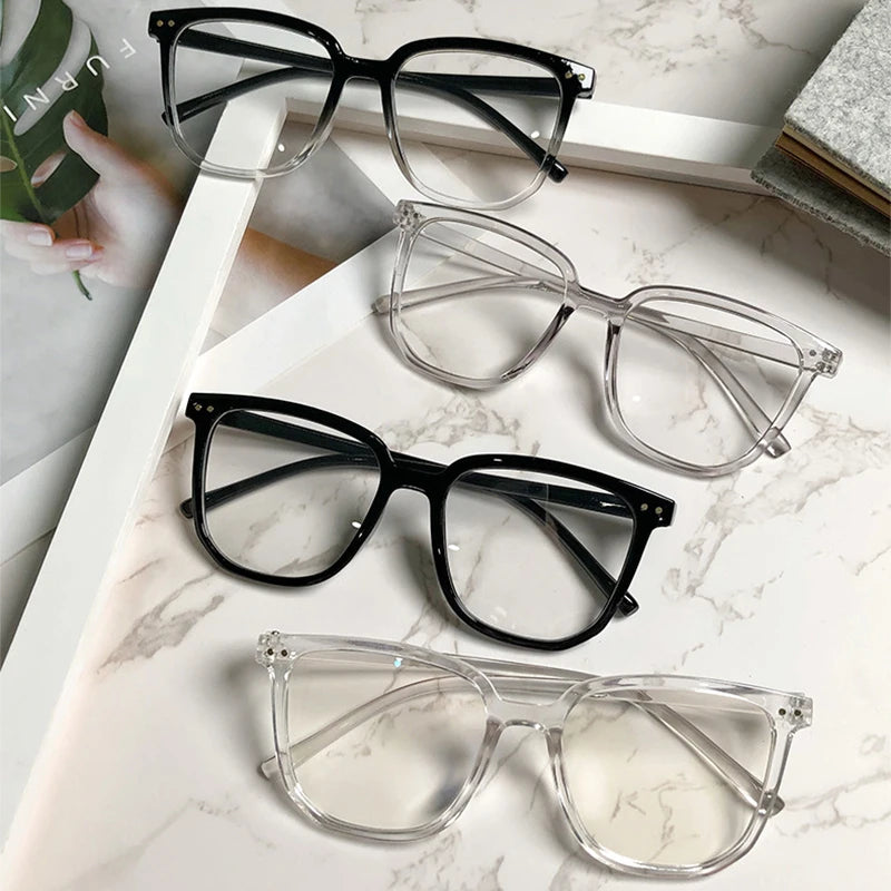 Leichter Rahmen Anti-Blaulicht-Brille Schwarz Transparent Optische Brille Frauen Männer