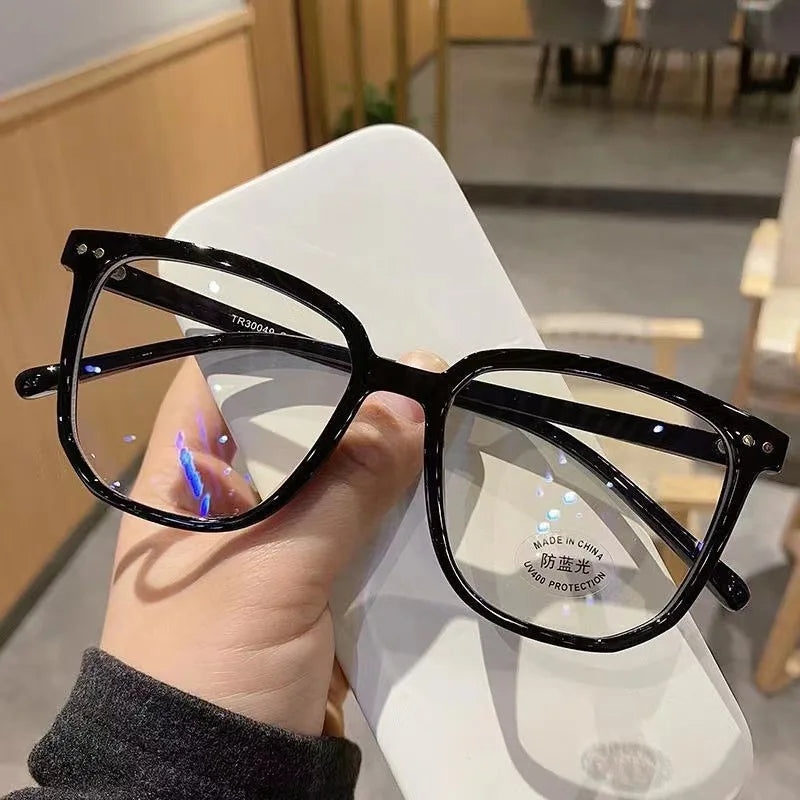 Leichter Rahmen Anti-Blaulicht-Brille Schwarz Transparent Optische Brille Frauen Männer