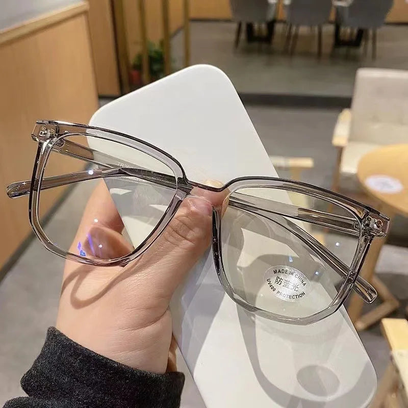 Leichter Rahmen Anti-Blaulicht-Brille Schwarz Transparent Optische Brille Frauen Männer