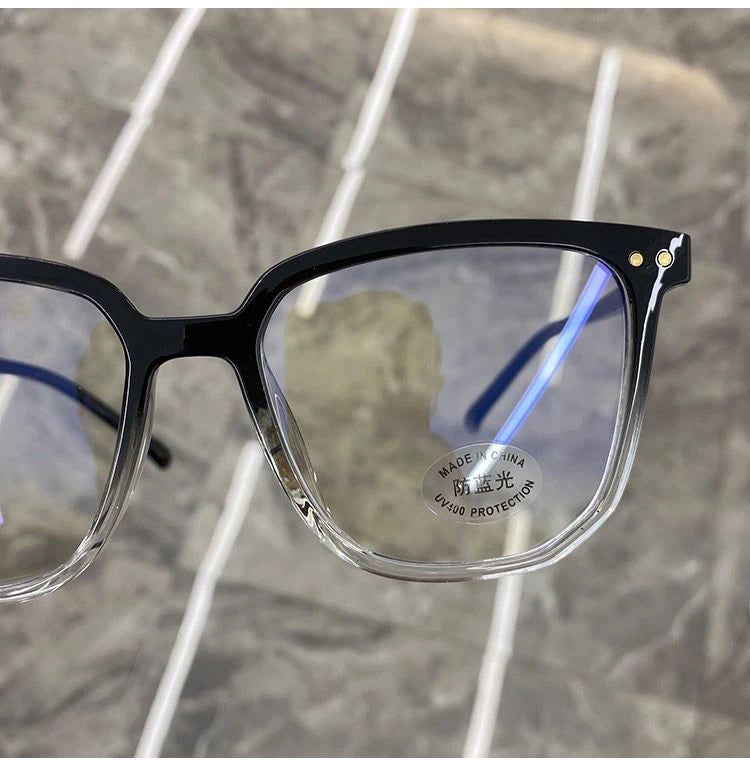 Leichter Rahmen Anti-Blaulicht-Brille Schwarz Transparent Optische Brille Frauen Männer
