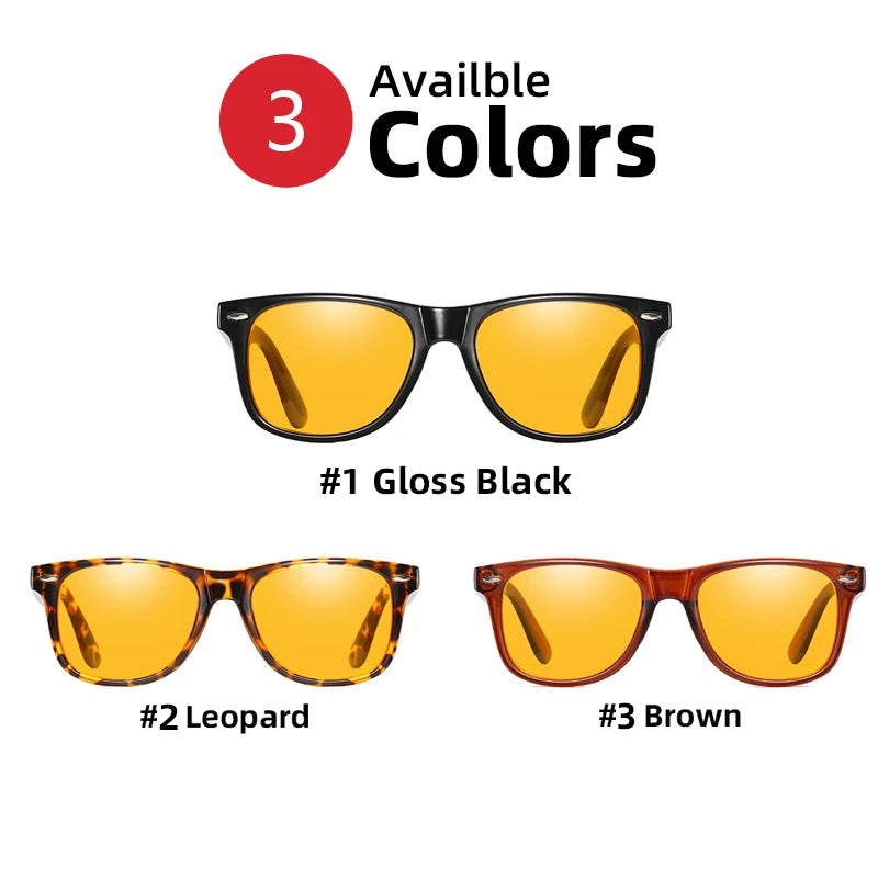Klassische, quadratische Anti-Blaulicht-Brille für Damen und Herren, mit gelben Blaulichtfiltergläsern.