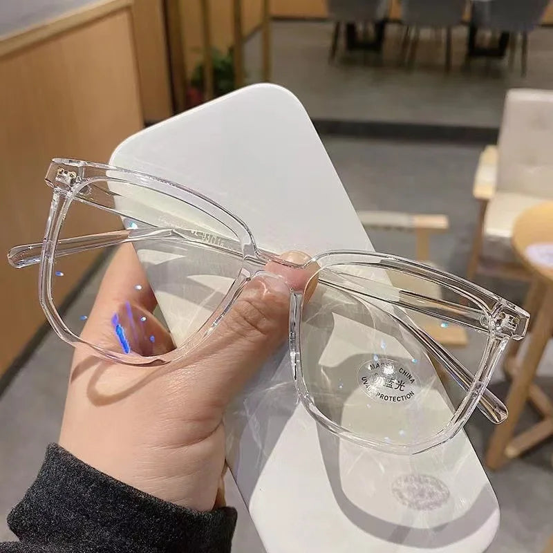 Leichter Rahmen Anti-Blaulicht-Brille Schwarz Transparent Optische Brille Frauen Männer