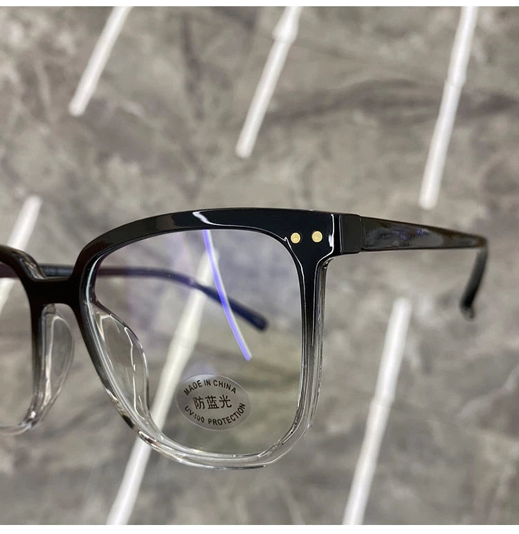Leichter Rahmen Anti-Blaulicht-Brille Schwarz Transparent Optische Brille Frauen Männer