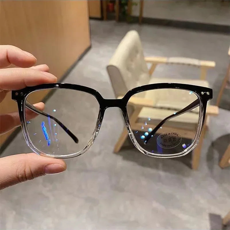 Leichter Rahmen Anti-Blaulicht-Brille Schwarz Transparent Optische Brille Frauen Männer