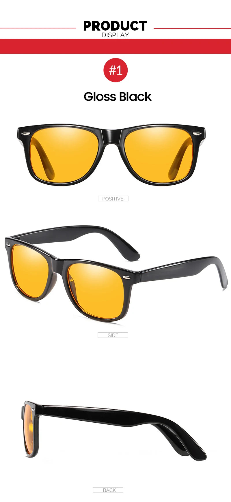 Lunettes carrées classiques anti-lumière bleue pour homme et femme, avec verres jaunes filtrant la lumière bleue.