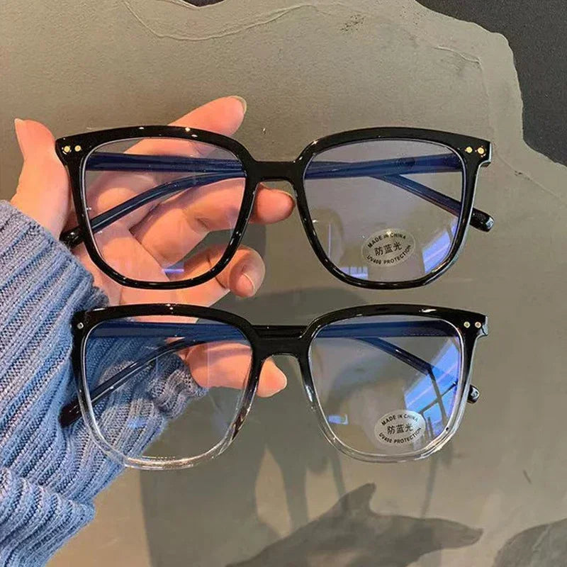 Leichter Rahmen Anti-Blaulicht-Brille Schwarz Transparent Optische Brille Frauen Männer