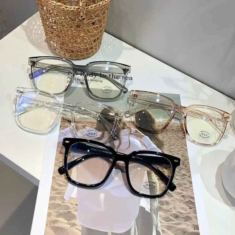 Leichter Rahmen Anti-Blaulicht-Brille Schwarz Transparent Optische Brille Frauen Männer